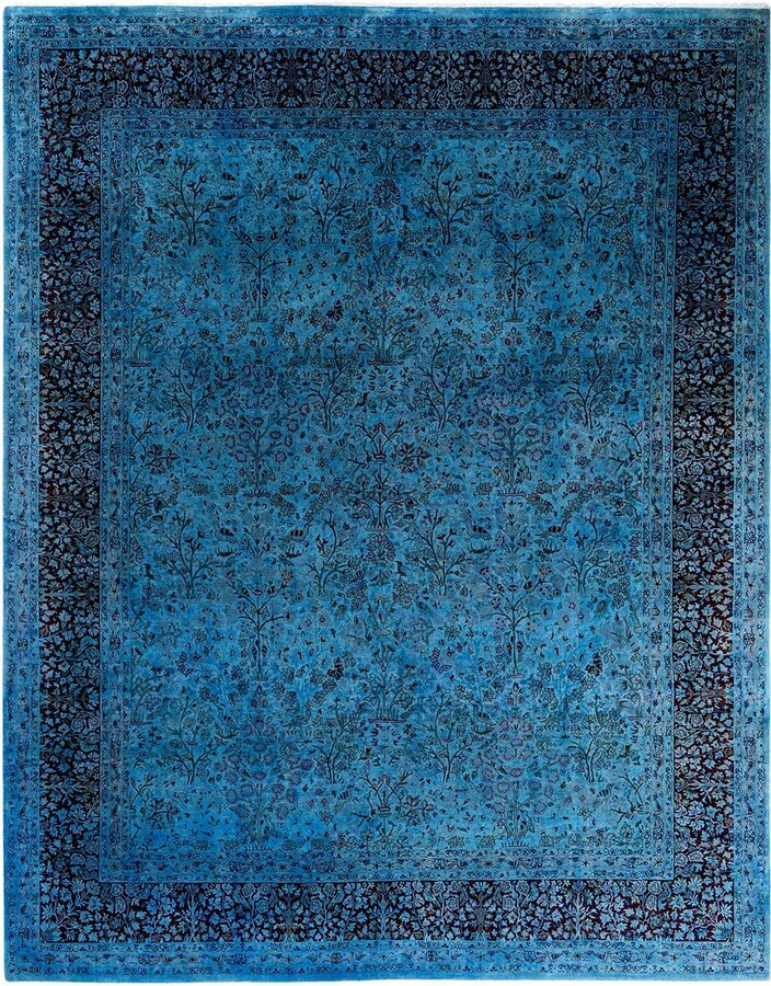 1stDibs Contemporary Overdyed Hand Knotted Wool Blue Area Rug 8' 1" X 10' 3"