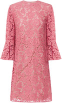 Thumbnail for your product : Valentino Fluted Cotton-blend Corded Lace Mini Dress
