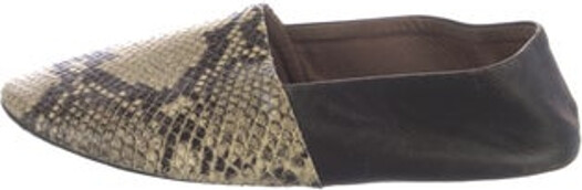 Newbar K Leather Loafers Brown Animal Print Round-Toes Unfortunately, due to restrictions, this item may not be eligible for shipping in all areas. | NewbarK Leather Animal Print Loafers in Brown, Women's 7