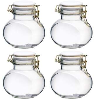 Global Amici Phoebe Mini Canister Gold White Hermetic Preserving, Set of 4