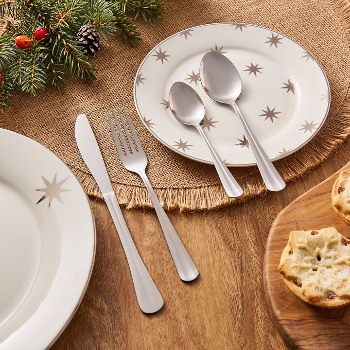 Dunelm 32 Piece Silver Cutlery Set Silver ShopStyle