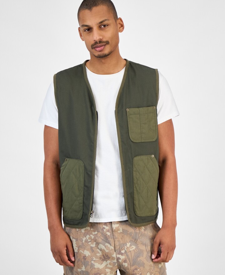 Sun + Stone Men's Utility Vest, Macy's Exclusive