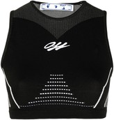 Thumbnail for your product : Off-White Logo Print Panelled Sports Bra