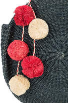 Thumbnail for your product : Kayu weaved round tote bag with pom-poms