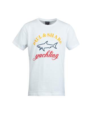 Paul And Shark Junior Original Logo T-shirt Colour: GREY, Size: Age 8