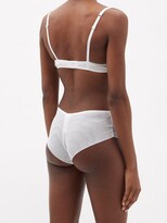 Thumbnail for your product : La Perla Brigitta Leavers-lace And Tulle Briefs - White