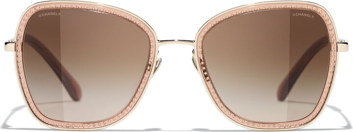 Chanel Cat Eye Sunglasses CH4237 Silver/Pink - ShopStyle