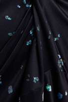 Thumbnail for your product : Vince Floral-print Hammered-satin Midi Dress