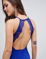 Thumbnail for your product : ASOS DESIGN DESIGN scuba maxi dress with lace back detail