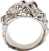 Thumbnail for your product : Givenchy Silver Crocodile Skin Ring