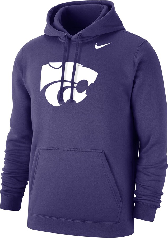 Nike Men's Kansas State Wildcats Purple Club Fleece Logo Pullover Hoodie, XL