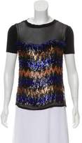 Thumbnail for your product : Versace Silk Embellished Top