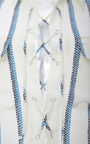 Thumbnail for your product : Equipment Knox Lace-Up Silk Blouse