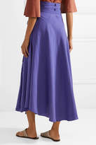 Thumbnail for your product : Apiece Apart Rosehip Tencel And Linen-blend Wrap Midi Skirt - Purple
