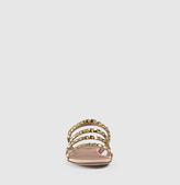 Thumbnail for your product : Gucci Mallory Crystal Embellished Suede Sandals