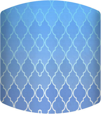 Asstd National Brand Blue Gradient Pattern Drum Lamp Shade