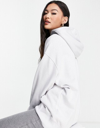 Nike Lounge essential fleece oversized hoodie in grey marl