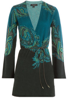 Etro Printed Wool Cardigan with Cashmere