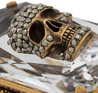 Alexander McQueen skull crystal ring