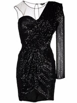 Thumbnail for your product : Elisabetta Franchi Single-Sleeve Sequinned Dress