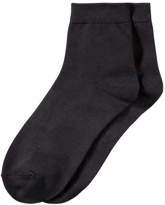Joe Fresh Women's 2 Pack Quarter Height Socks, Black (Size 9-11)