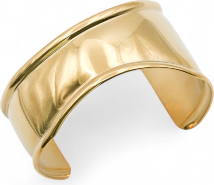 Miss Cecilia Gold Arc Cuff Bangle