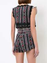 Thumbnail for your product : Anna Sui chenille stripe floral jacquard vest