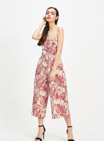 Thumbnail for your product : Miss Selfridge Red Jacquard Culotte Jumpsuit