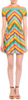 Thumbnail for your product : Valentino Bright Chevron A-Line Dress