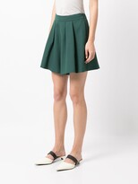 Thumbnail for your product : Emporio Armani Pleat-Detail Overlay-Skirt Shorts