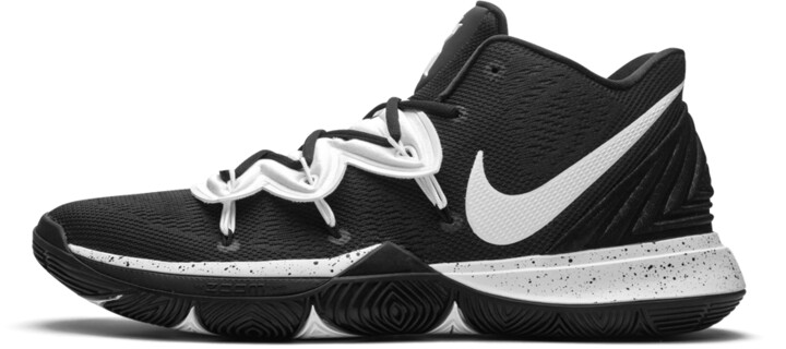 kyrie 5 shoes black and white