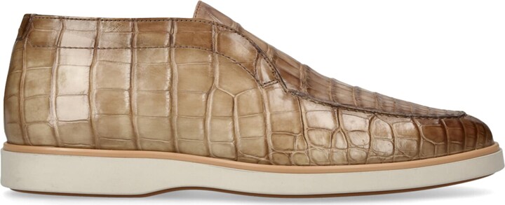 Magnanni Crocodile Pariaso Mid-Top Loafers
