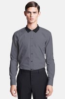 Thumbnail for your product : Lanvin Cotton Shirt with Contrast Knit Collar