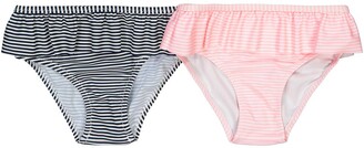 La Redoute Collections Pack of 2 Bikini Bottoms with Ruffles, 3 Months-4 Years