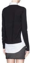 Thumbnail for your product : Nobrand 'Deverlyn' poplin shirt combo cashmere sweater