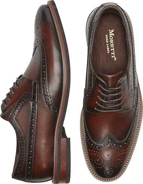 Moretti Men's Kylian Leather Wingtip Oxfords Brown