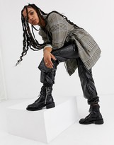 Thumbnail for your product : ASOS DESIGN vinyl jogger with utility pockets