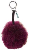 Thumbnail for your product : Fendi Fur Pompom Bag Charm Purple Fur Pompom Bag Charm