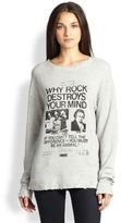 Thumbnail for your product : R 13 Distressed Printed Cotton Sweatshirt
