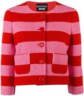 Thumbnail for your product : Moschino Boutique striped cropped jacket