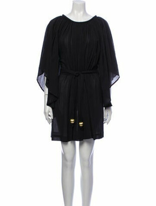 Lisa Marie Fernandez Scoop Neck Mini Dress Black
