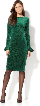 New York and Company Textured Velvet Sheath Dress