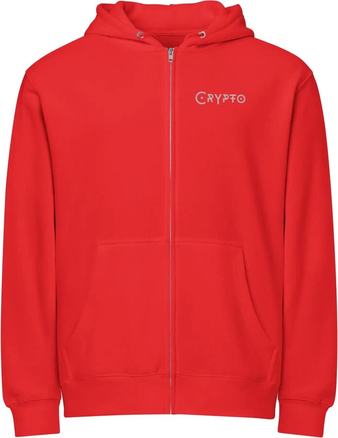 InvestmenTees Ravencoin Zip Up Hoodie - Red - XL