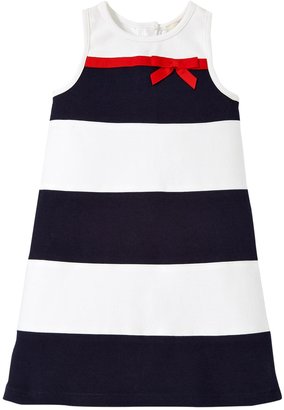 Kate Spade Stripe Dress (Toddler/Kid) - Rich Navy/Fresh White - 2