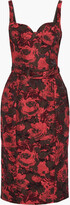 Thumbnail for your product : Michael Kors Collection Belted Brocade Dress