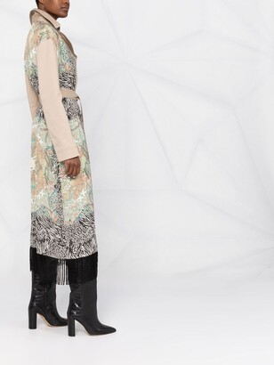 Pinko Printed Belted Trench Coat