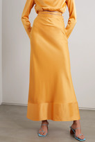 Thumbnail for your product : PARIS GEORGIA Isla Satin Maxi Skirt - Mustard