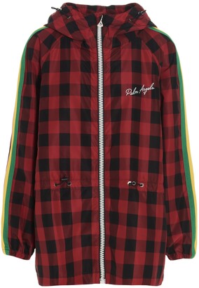 red checkered windbreaker