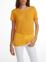 Thumbnail for your product : White + Warren Featherweight Cashmere Side Slit Tee