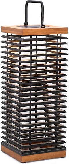 Les Jardins Tekura 2.0 Outdoor LED Lantern in Black, Size: Large